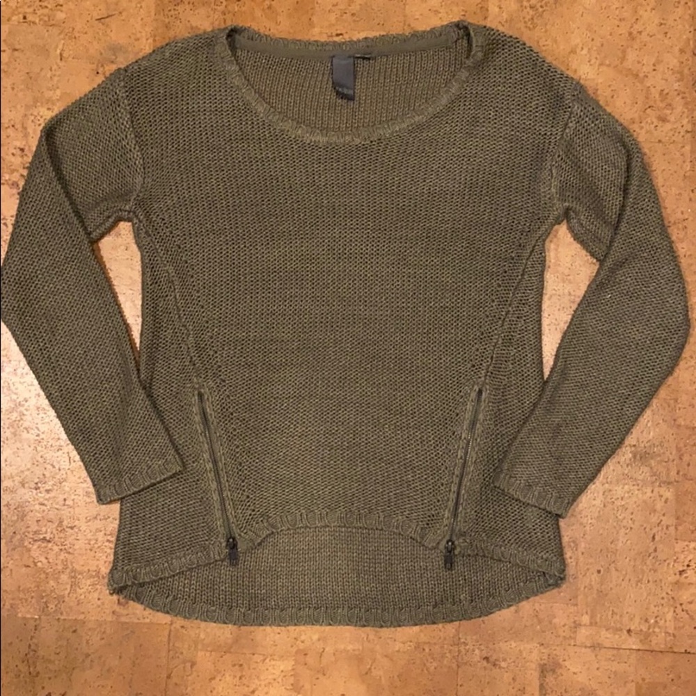 Army green sweater